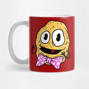 happy bow tie potato man. Mug